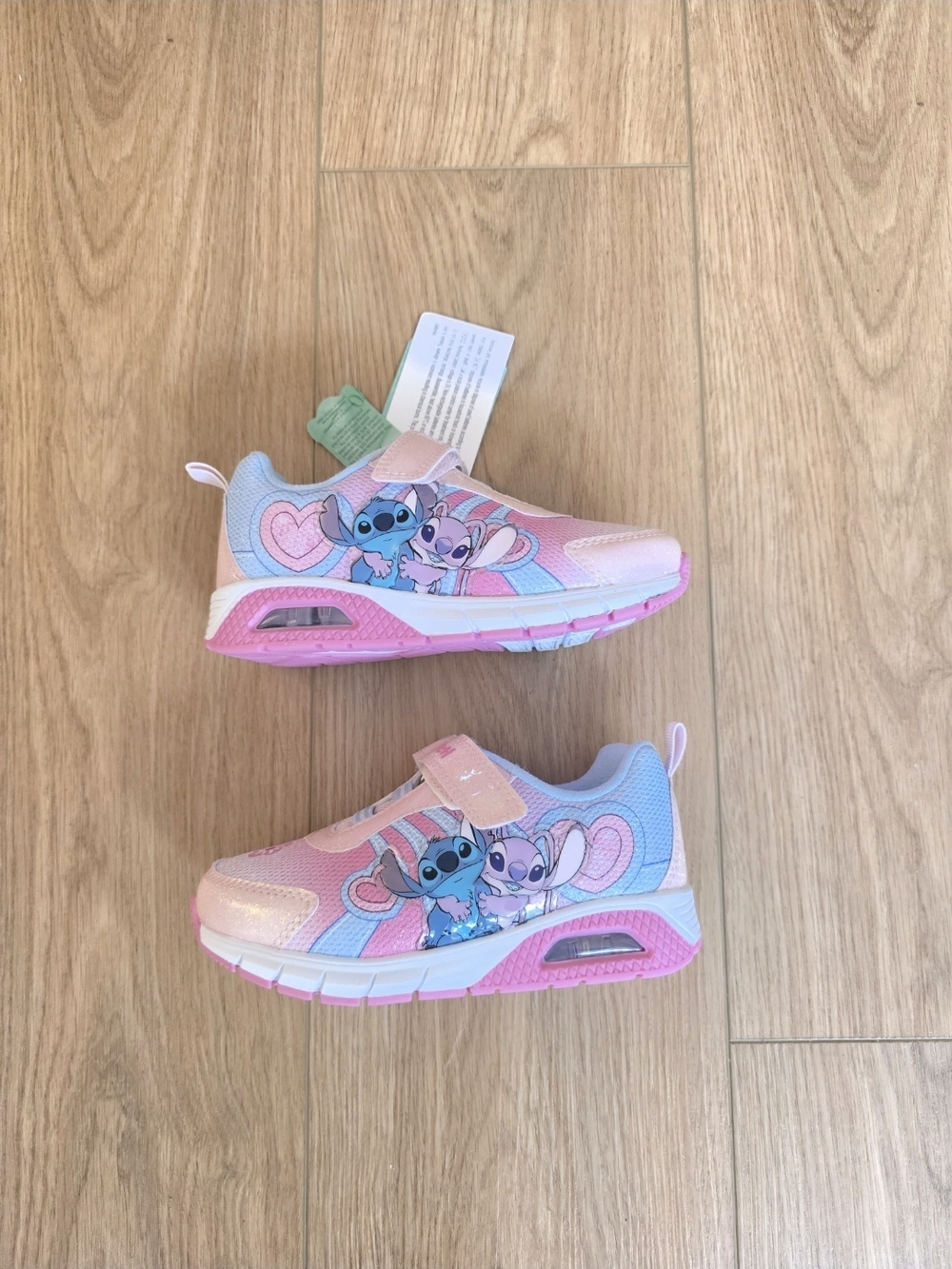 Disney Pink & Light Blue Stitch & Angel Kids Light Up Sneakers